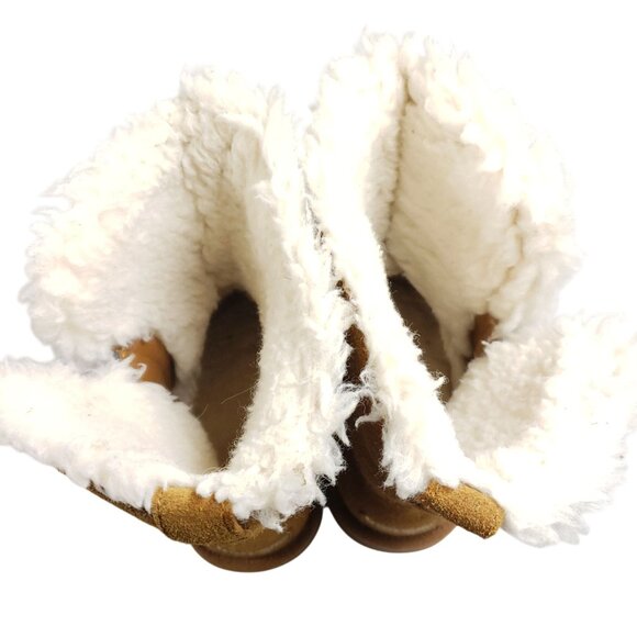 Koolaburra Big Girls Size 3 Aribel Short Brown Suede Winter Boots - Picture 6 of 7